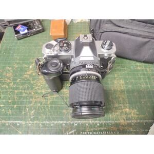 Nikon FM Silver 35mm SLR with Nikon Zoom-Nikkor 43-86mm Lens & MD-11 Auto Winder